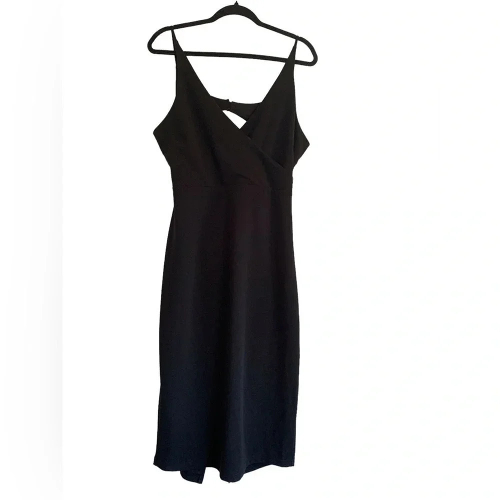 LULUS Size XL Alia BlackBackless Bodycon MidiDress**Flattering Style**NWT*